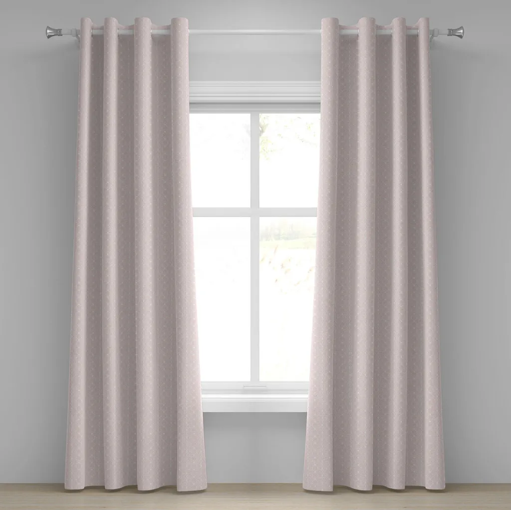 Paire de rideaux décoratifs à fleurs et cœurs pour chambre de fille