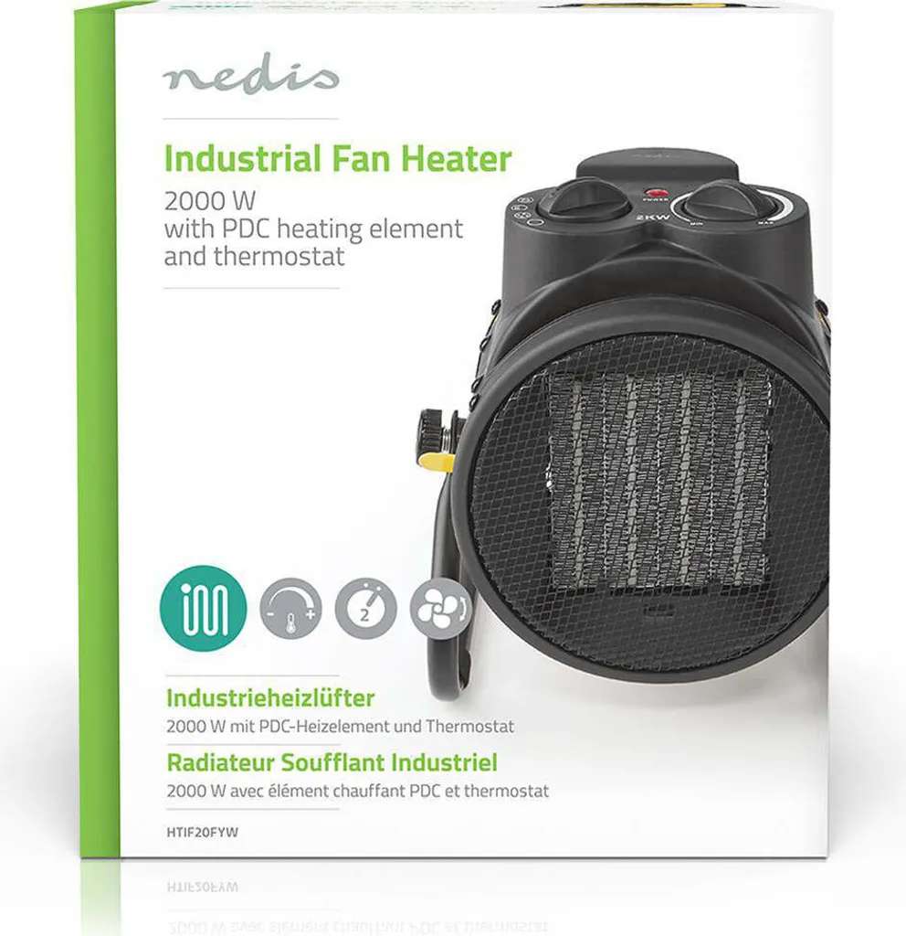 Chauffage de chantier aérotherme robuste 2 vitesses 1000/2000 Watts - 15
