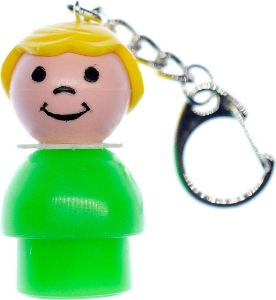 Fisher Price Little People Figur Vintage Retro Schlüsselanhänger 80er Frau Blond