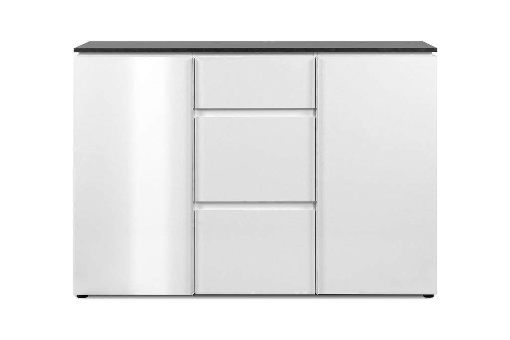 finori Brest 01C Kommode, Matera / weiß HGL Maß: B x H x T Produktbild 