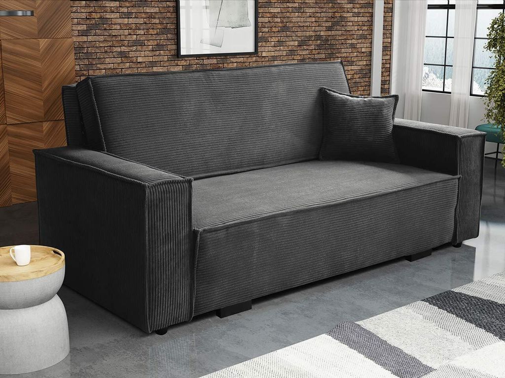 MIRJAN24 Schlafsofa Viva Star IV, 4 Sitzer Polstersofa inkl. Kissen, mit Bettkasten und Schlaffunktion, Stilvoll Couch (Farbe: Poso 22)