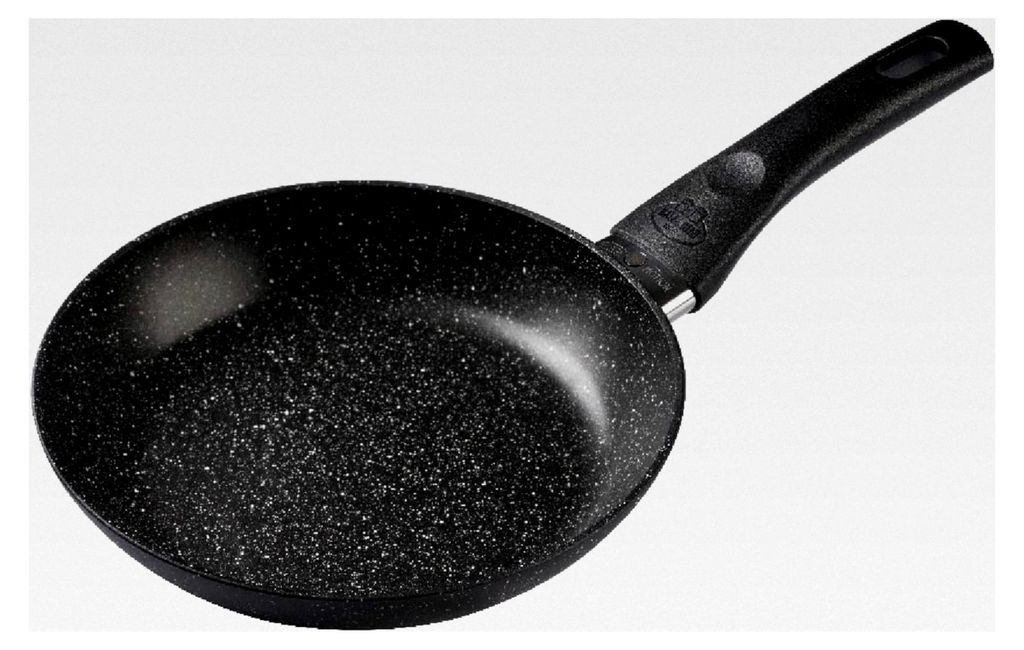 Bratpfanne Ø 20 cm, Temperaturkontrolle, Antihaftbeschichtet, Aluminium, Schwarz