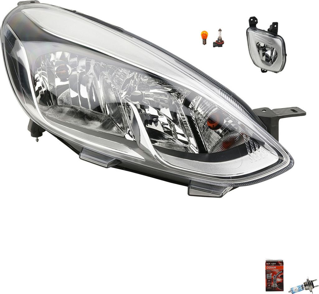 Johns, Scheinwerfer + Osram Night Breaker Laser passend für Ford Fiesta 17 05/17-5 Re. 2118578 H1BB13W029AD 2112644