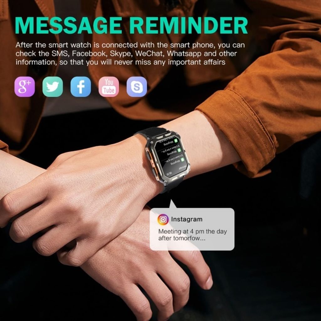 Smartwatch Herren mit Telefonfunktion 1,83" HD Display Produktbild 2
