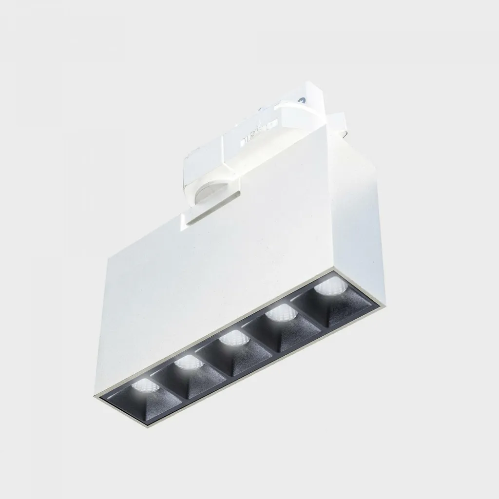 Spot LED Rail CRI 90 Rendu Naturel 10W 2700K Blanc Noir NSES Kohl