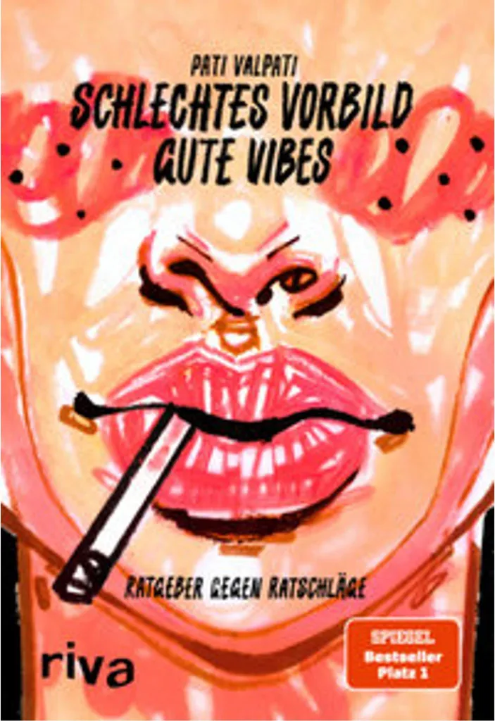 Sweat à capuche Schlechtes Vorbild Gute Vibes imprimé oversize gris