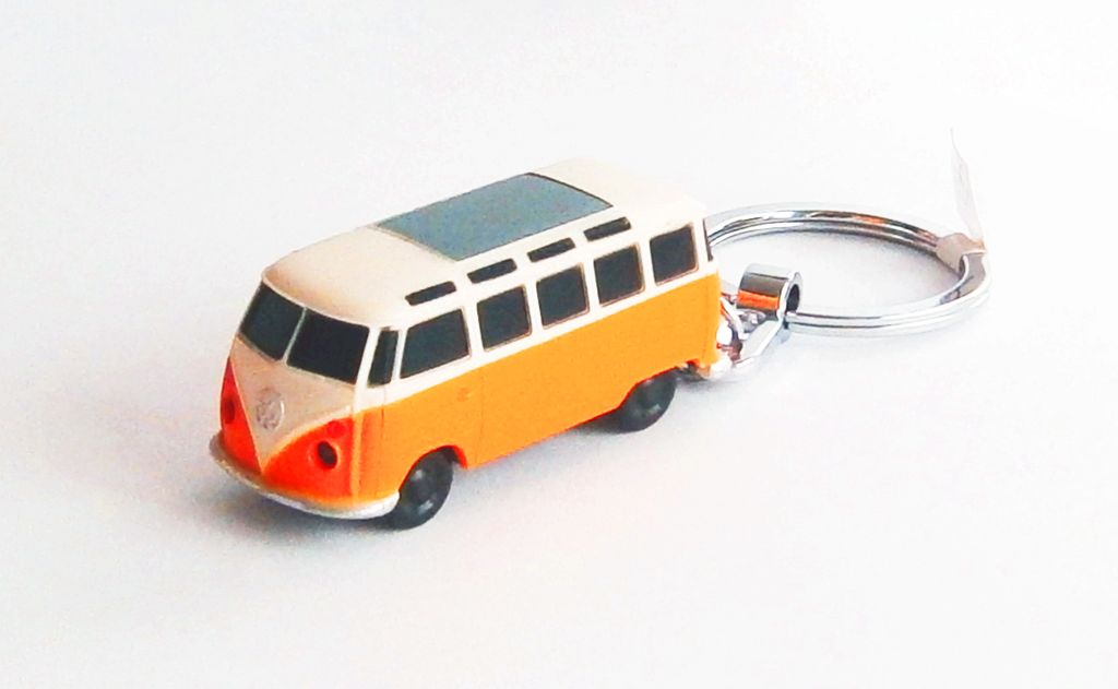 Keyring Farbe Silber Schlüsselanhänger Volkswagen Bulli Campervan VWBus Metal 