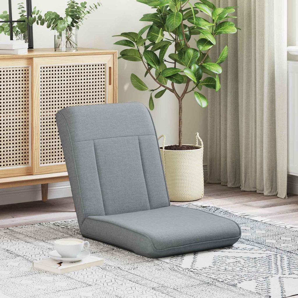 Bodenstuhl Hellgrau 50 x 73 x 60 cm Stoff - Fernseh- & Relaxsessel DE1183