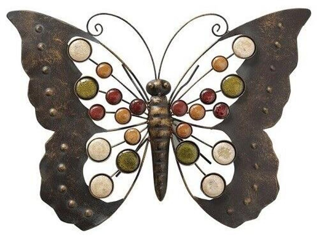 Wandobjekt Schmetterling matt Eisen B 43 cm Produktbild 