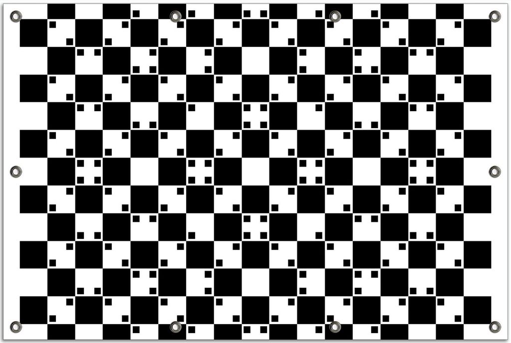 Wallario Outdoor-Poster für Garten oder Balkon, Motiv Optische Täuschung - Illusion - schwarz weiß II, in ca. 80 x 120 cm
