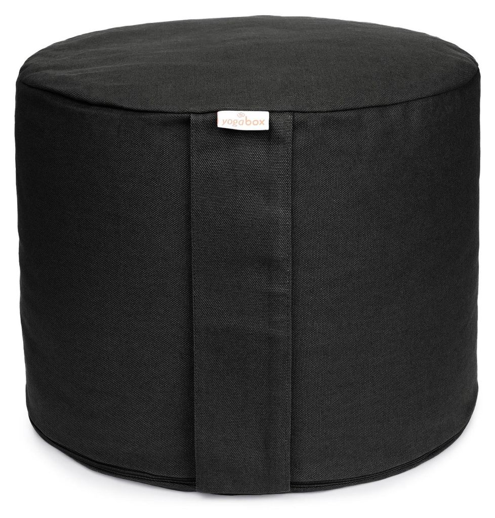 yogabox Meditationskissen Rondo Big BASIC - schwarz 35 x 35 x 25 cm Buchweizenschalen