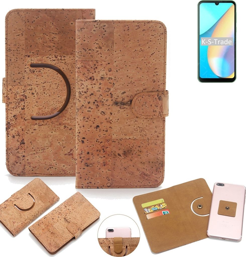 K-S-Trade Handy Hülle Schutz Hülle kompatibel mit Blackview OSCAL C20 Pro Handyhülle Schutzhülle Korkhülle Kork-Hülle 1x