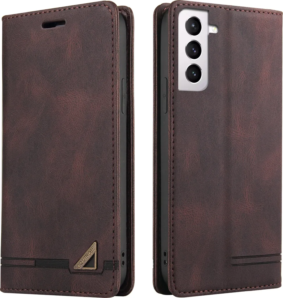 Custodia Viaggio Samsung S22 5G Pelle Vintage Marrone Antiurto - 1