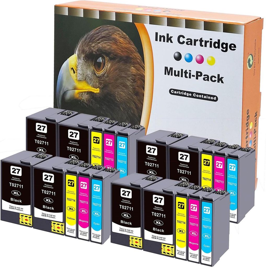 D&C Tintenpatronen ersetzt Epson T271x-20er Set (B/C/M/Y)