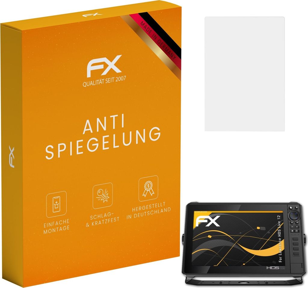 atFoliX FX-Antireflex 3x Schutzfolie kompatibel mit Lowrance HDS Live 12 Displayfolie