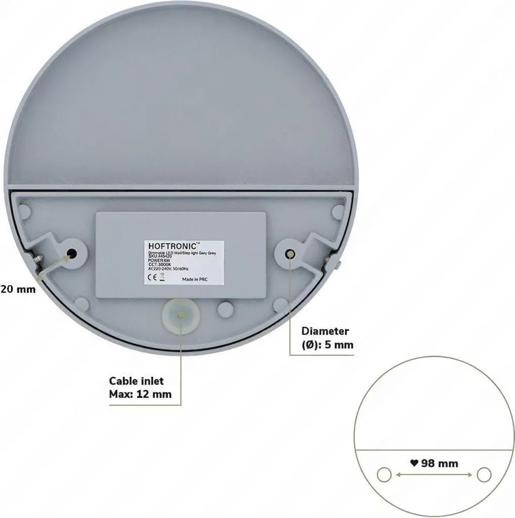 Applique Murale LED Design IP54 Gris 3000K pour Balcon et Façade Maison - 7
