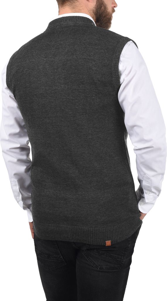 Herren Strickweste Baumwolle - Ärmelloser Pullunder Mit V-Ausschnitt