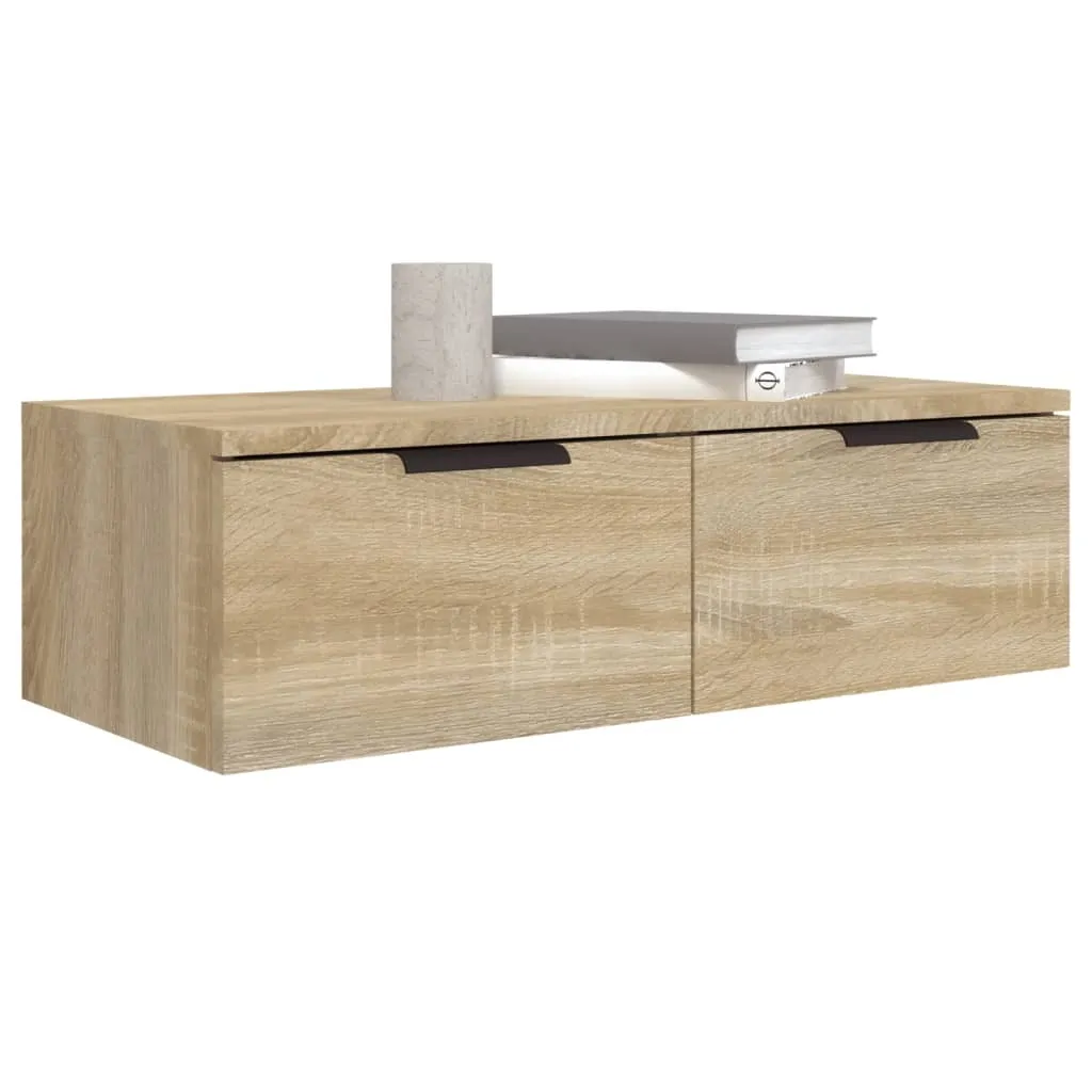 Set 2 Armadietti Muro Legno Rovere Sonoma 68x30x20 cm Moderni