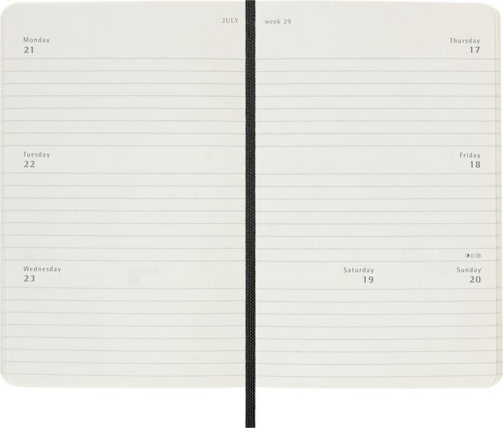 Moleskine 12měsíční týdenní kalendář 2025, kapesní/A6, 1 Wo Obrázek produktu 5