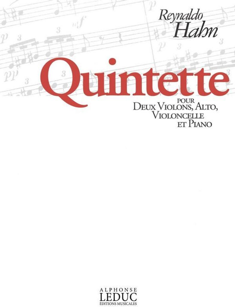 Quintette pour 2 violons, alto,violoncelle et piano