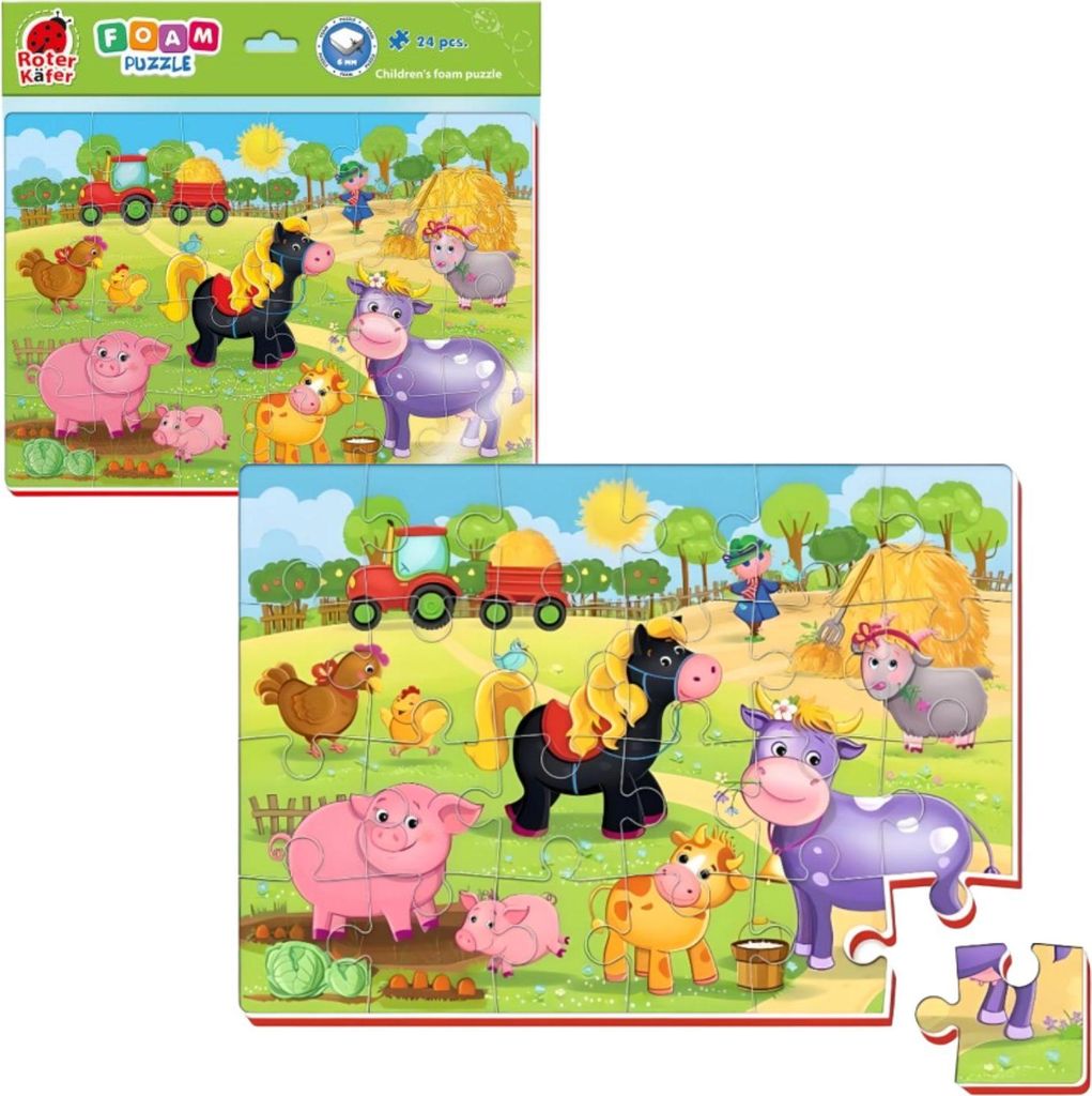 A4 Schaumstoffpuzzle Bauernhoftiere Pädagogisches Puzzle Produktbild 