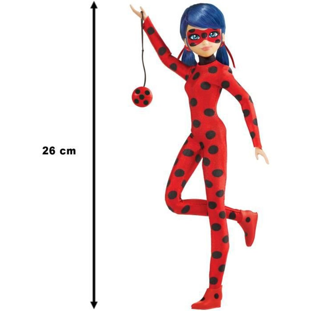 Ladybug und Marinette Bandai Miraculous 26 cm Gelenkpuppe mit zwei Kostü 