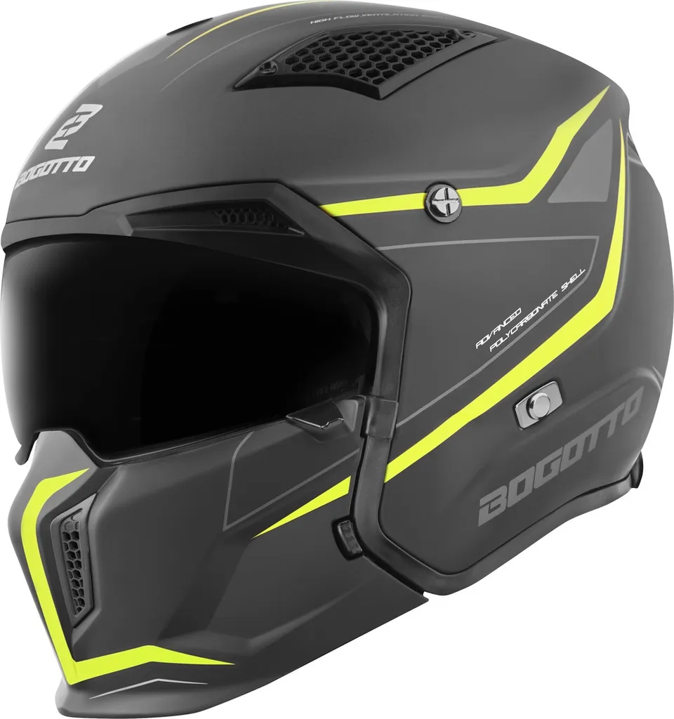 Casco Bogotto Radic WN-ST 22.06 Giallo Nero S - Offerta Casco Jet