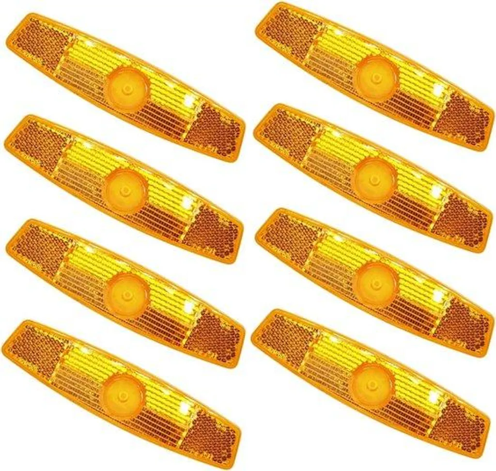 Sécurité vélo enfant : lot de 8 catadioptres orange pour rayons VTT