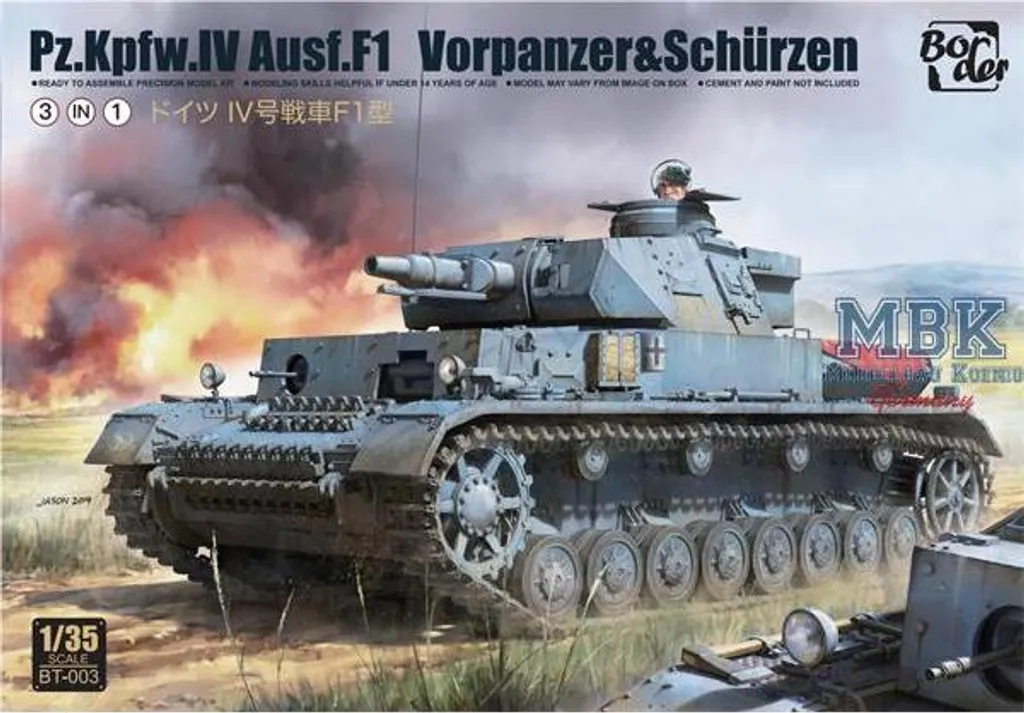 Border Model BT-003 Panzer IV Ausf. F1 Char Allemand avec Jupes 1/35