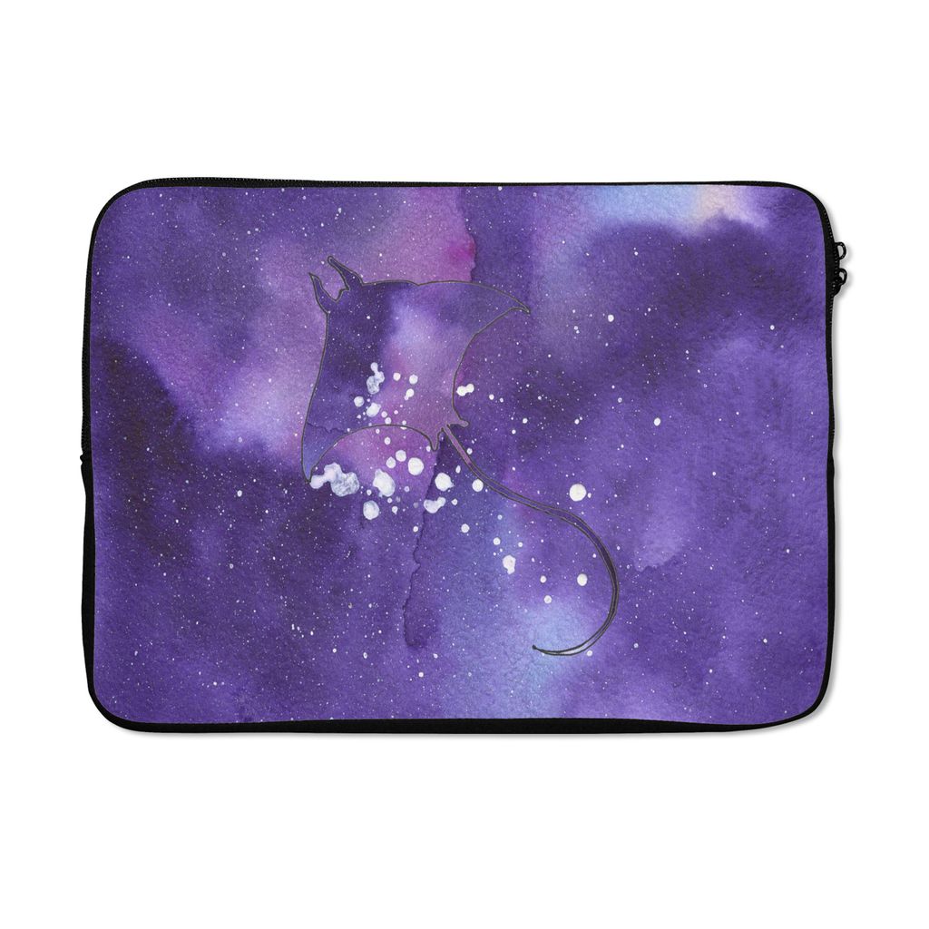 MuchoWow Laptop Hülle 13 Zoll Manta - Weltraum - Lila Laptoptasche - Laptophülle - Sleeve - Rundumschutz