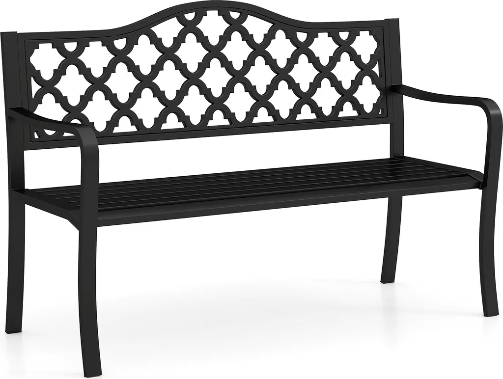 Banc de jardin anti-rouille et stable, solution assise durable 2P