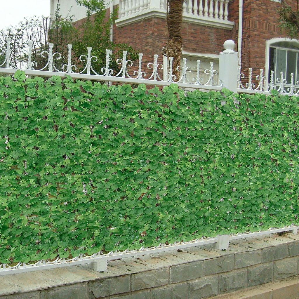 PVC Sichtschutzmatte 80x500 cm  grün Balkon Sichtschutz Zaun Windschutz 