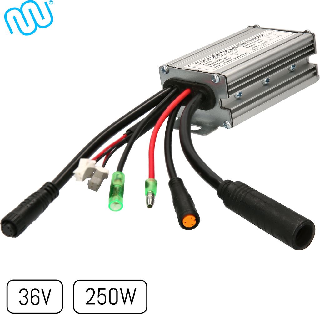 windmeile | Brushless Controller Waterproof, Torque Controller Trapez, Steuergerät, 36V, 7A/250W, E-Bike, Elektro Fahrrad, Pedelec, Scooter
