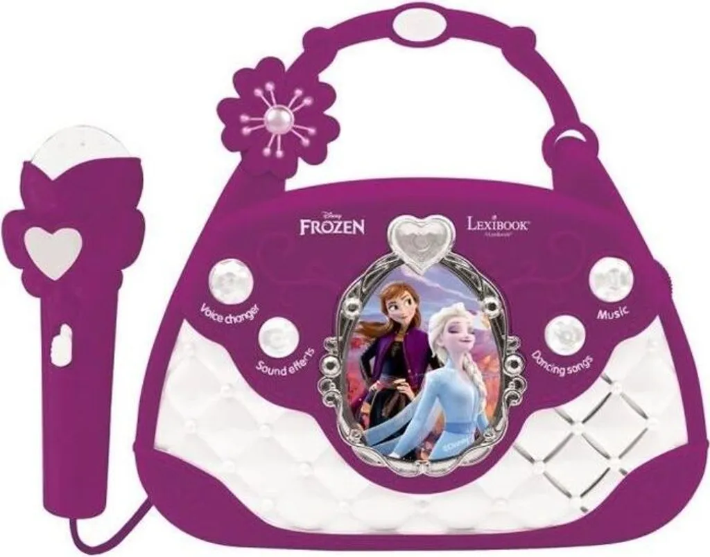 Borsa Musicale Frozen con Microfono e Luci - Karaoke Portatile Disney