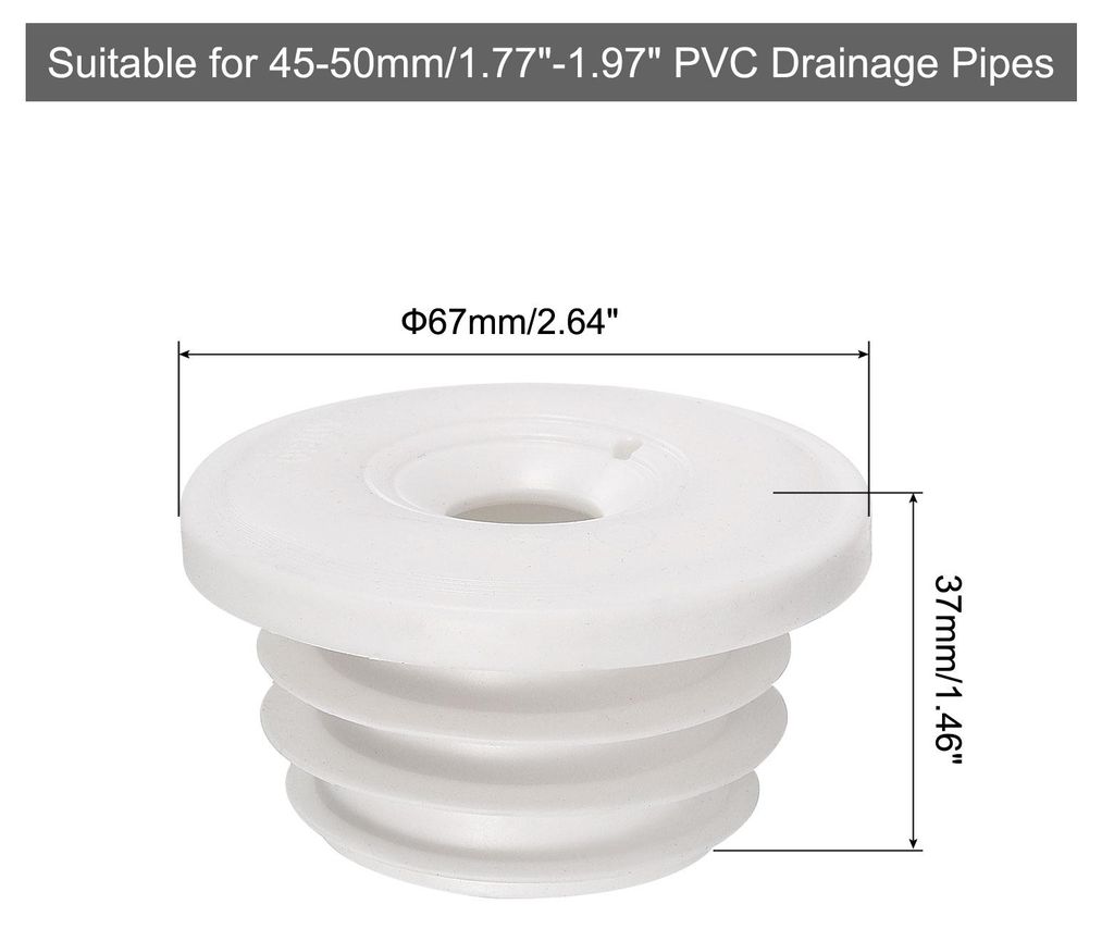 Waschmaschine Abfluss Adapter, 45-50mm Dichtungsstopfen PVC Abflussrohrdichtung Mit geruchsdichter Abdeckung fš¹r Waschmaschinenschlauch Kš¹che...