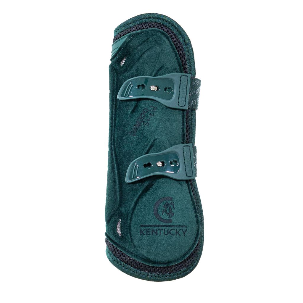 Kentucky Horsewear Gamaschen Bamboo Elastik Velvet Springgamaschen Dunkelgrün S