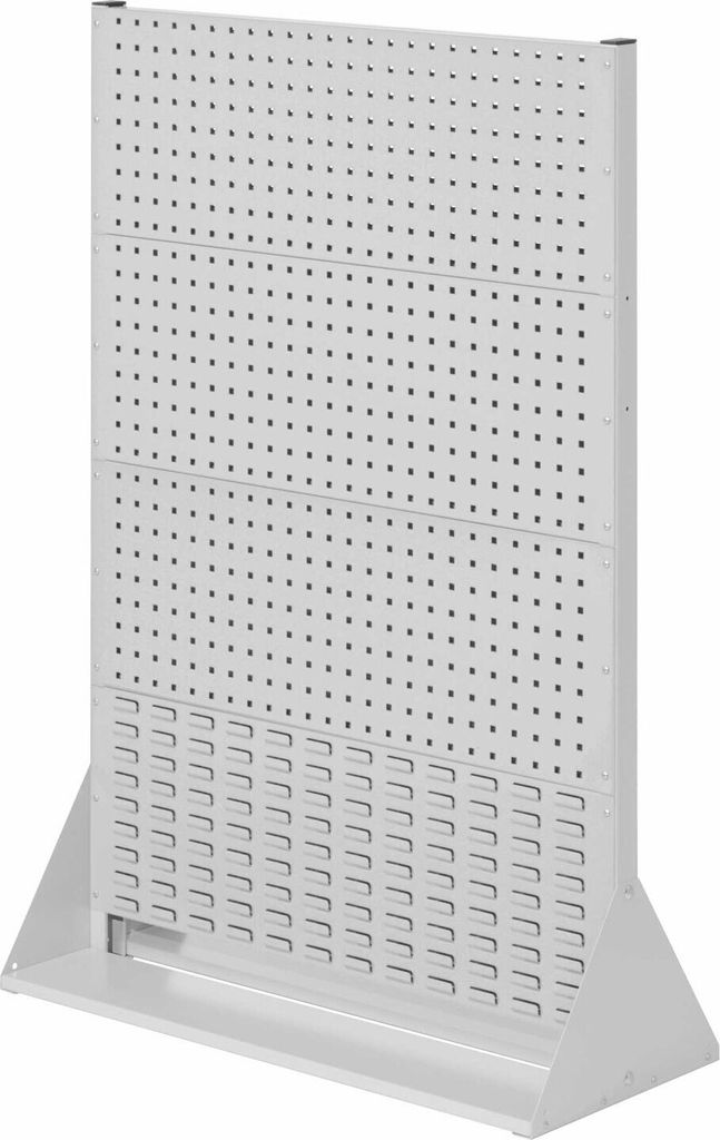 Kappes RasterPlan Stellwände doppelseitig Größe #4 - 6x Lochplatten 2x Schlitzplatten Lichtgrau RAL 7035