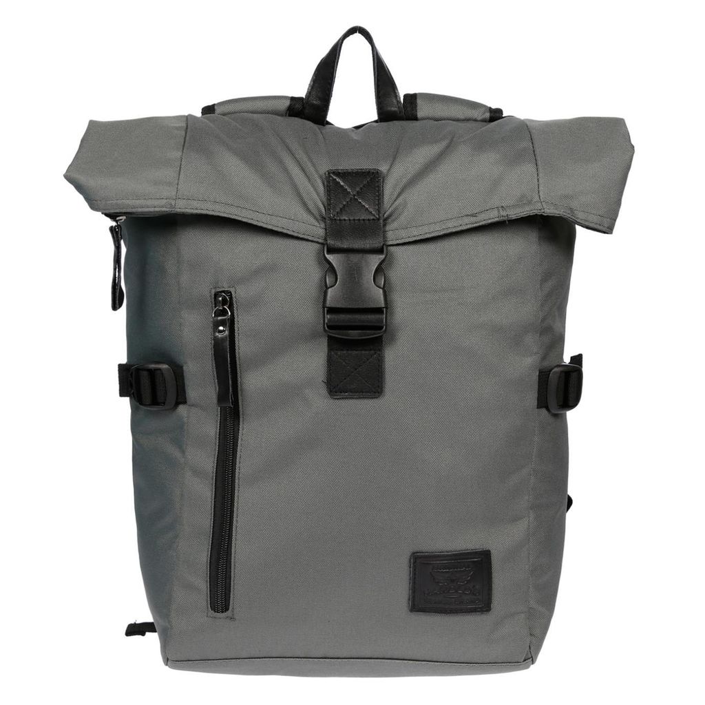 Großer Herren Damen Rucksack Kurierrucksack Laptop Tablet Fach Schule Uni Arbeit Grau
