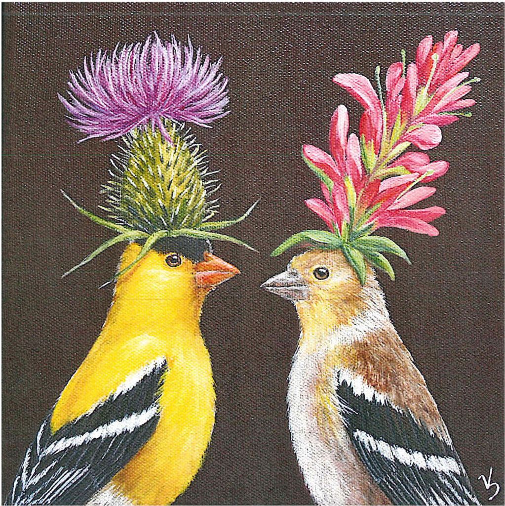 Servietten 25x25 cm - Goldfinch Couple 25x25 cm