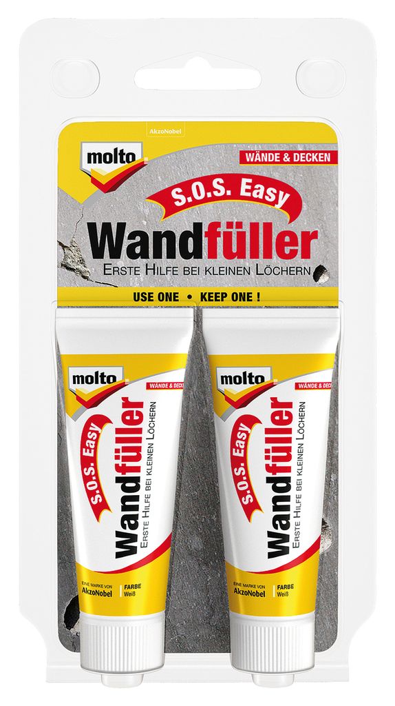 Molto S.O.S. Easy Wandfüller Fertigspachtel | Weiß 40ml Produktbild 