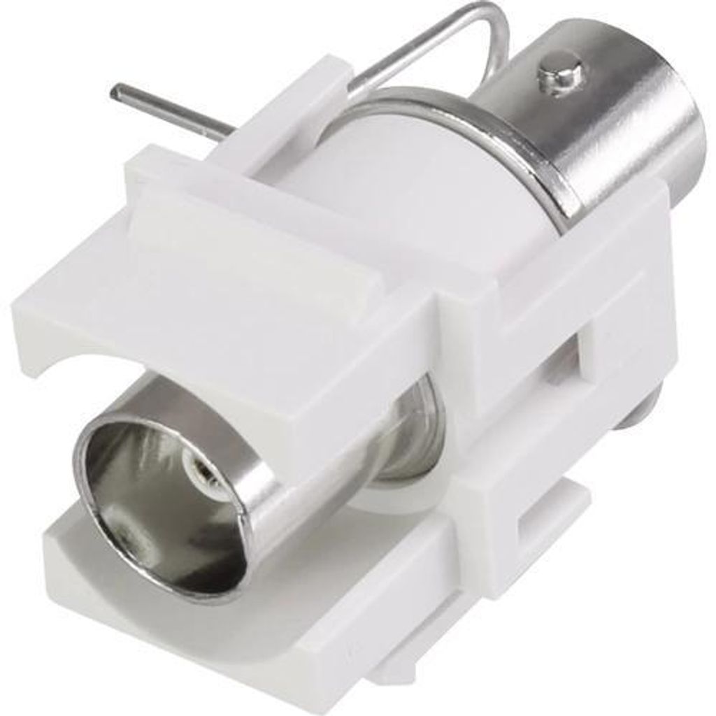 Renkforce RF-3434002, Abgewinkelt, Silber, Weiß, BNC, BNC, Weiblich, Weiblich