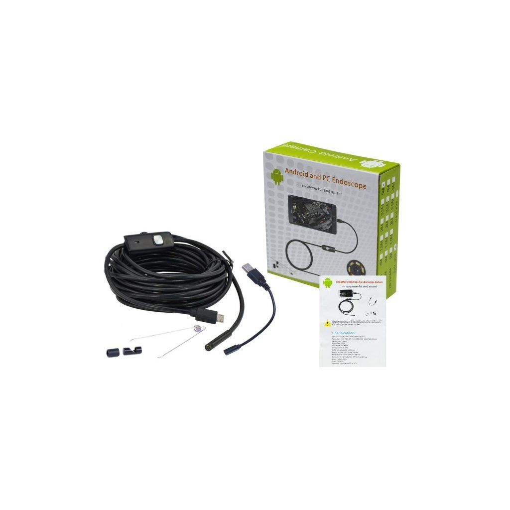 Endoskop Kamera + LED, 5m Kabel, Android