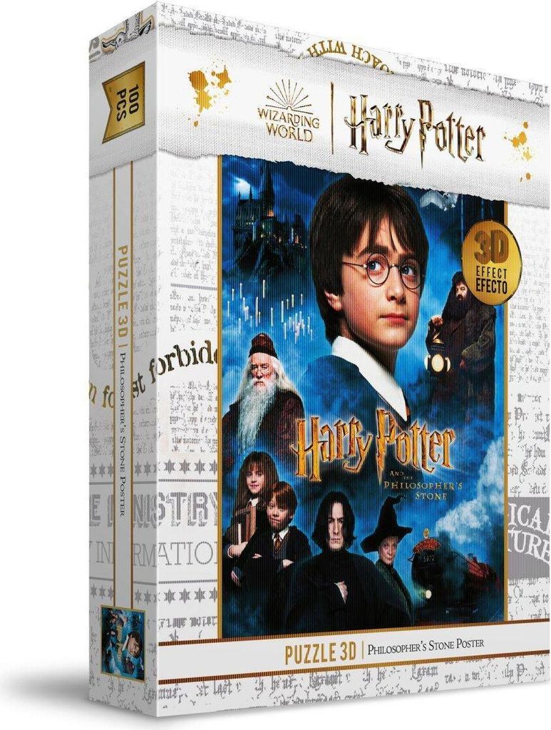 SD Toys Harry Potter Puzzle mit 3D-Effekt Philosopher's Stone Poster (100 Teile)