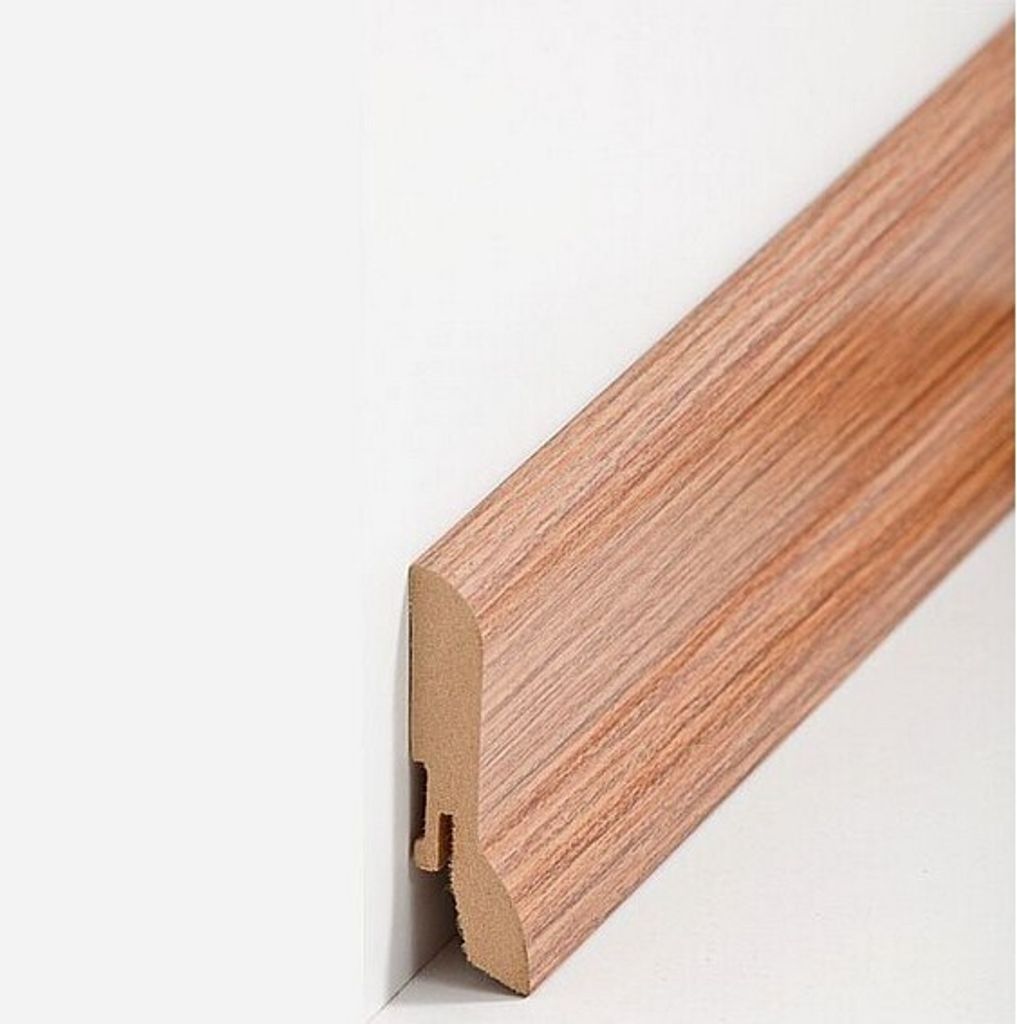 Sockelleiste MDF 20 x 60 x 2500 mm Eiche zum Kleben, Schrauben & Nageln, Klicken MDF-Kern foliert Fußleiste by PROVISTON 25 Meter | 10 Stück