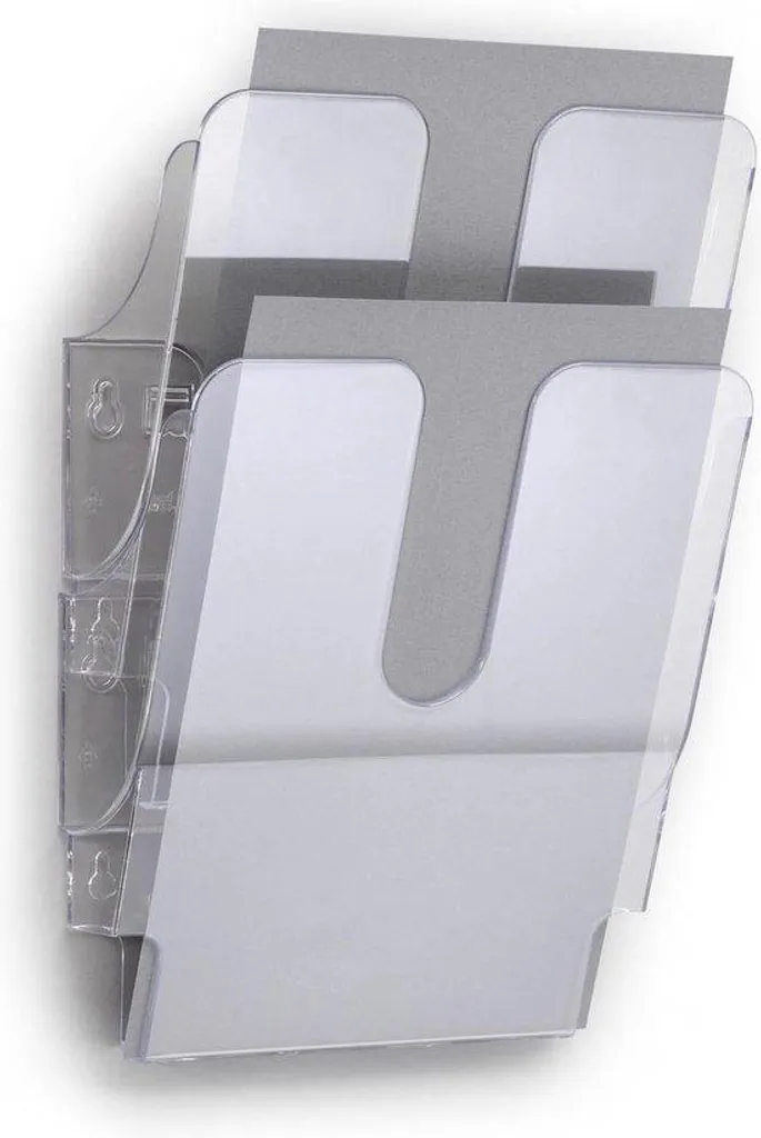 Porte-classeurs double transparent pour organisation bureau et maison