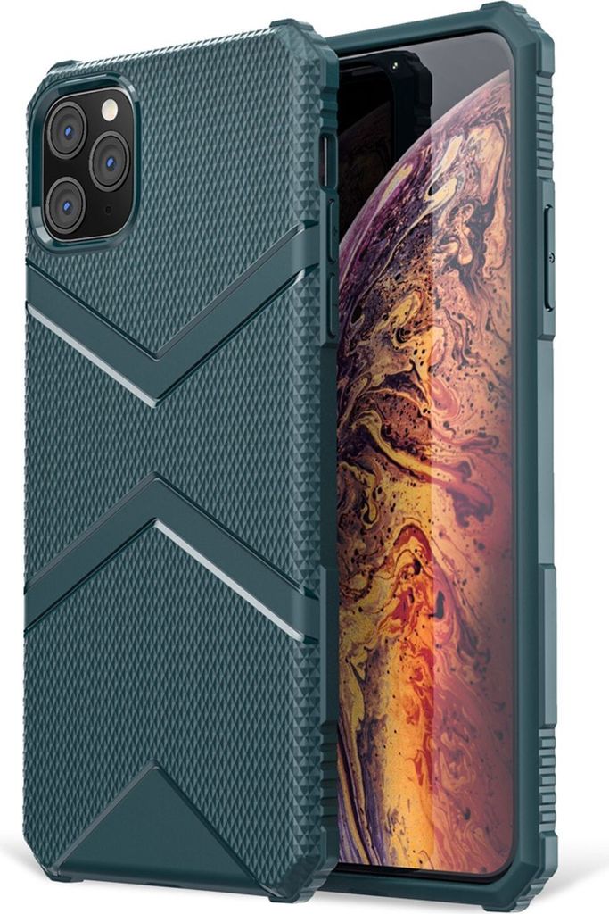 NALIA Handy Hülle für iPhone 11 Pro Max, Silikon Case Cover Etui Bumper stoßfest Dunkel-Grün
