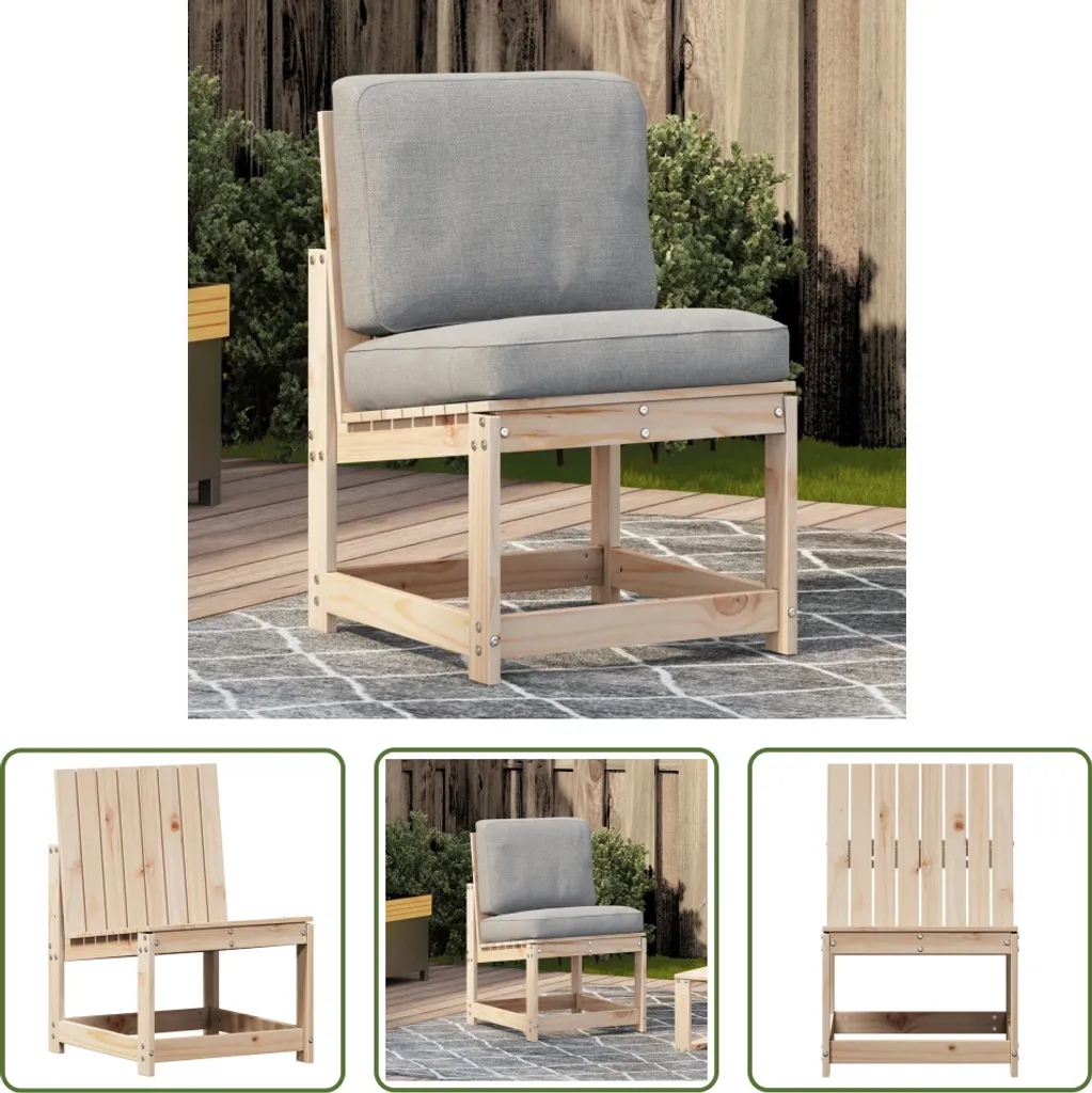 Sedia da Giardino The Living Store 50,5x55x77 cm in Pino Massiccio