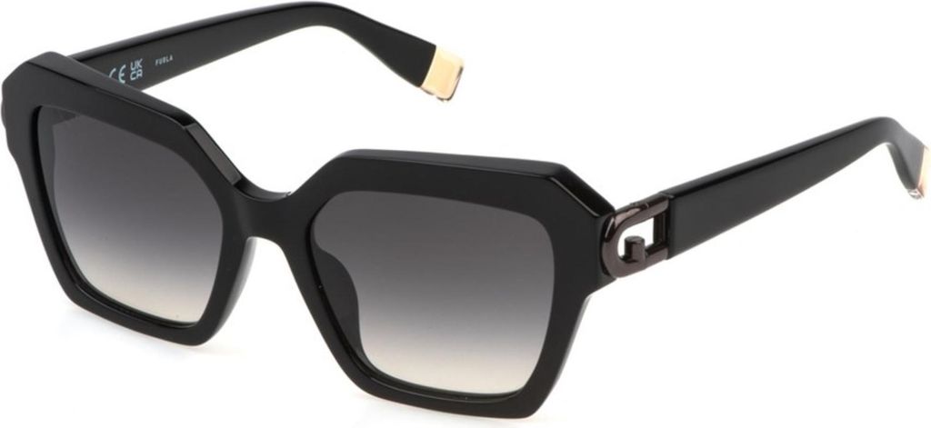 Furla SFU817 700Y NERO LUCIDO 53/18/140 Damen Sonnenbrillen