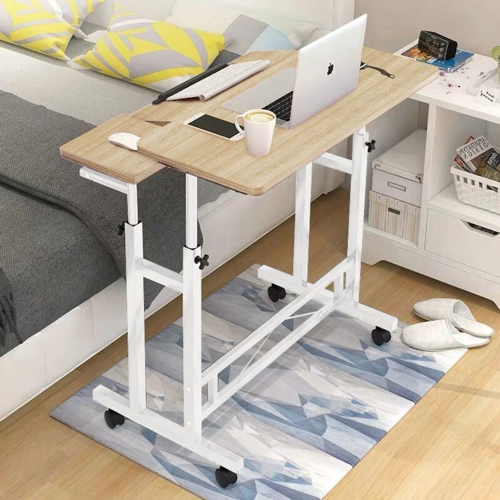 COMPACT príručný PC stolík, biela/dub Sonoma Obrázok produktu 