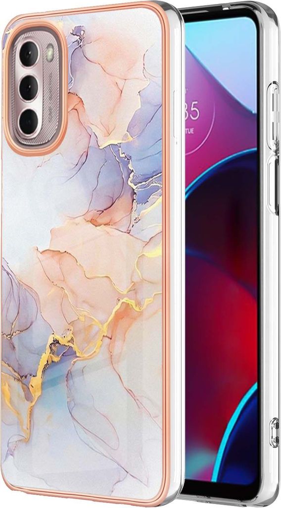 Moto G Stylus 2022 4G Hülle, Muster Handyhülle Anti-Shock Weich TPU Bumper Schutzhülle für Motorola Moto G Stylus 2022 4G Weiß